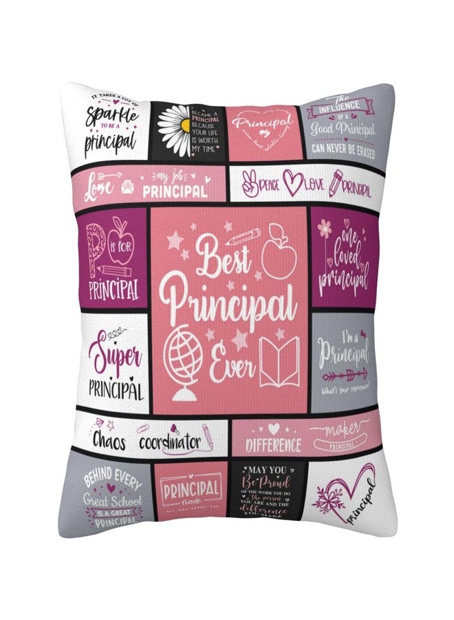 ZUMBULKJ Principal Appreciation Gifts, Principal Gifts for Women, Best Principals Retirement Gifts for Women, Gift for School Principals, Principal's Day Gifts Throw Pillow Cover 18"×18" - Image 1