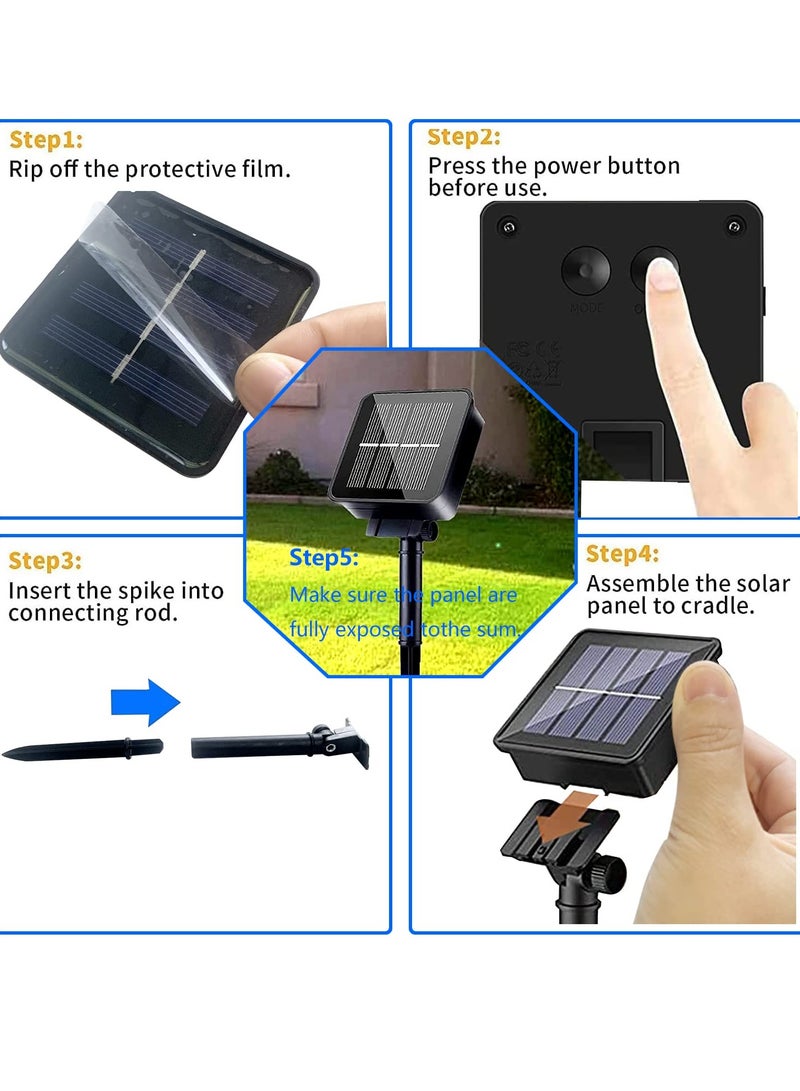 Cool Baby COOLBABY Outdoor Solar String Light Waterproof 200 LED Bulbs 8 Modes Crystal Ball Light 22M Solar Garden Light Suitable for Lawn Yard - Image 4