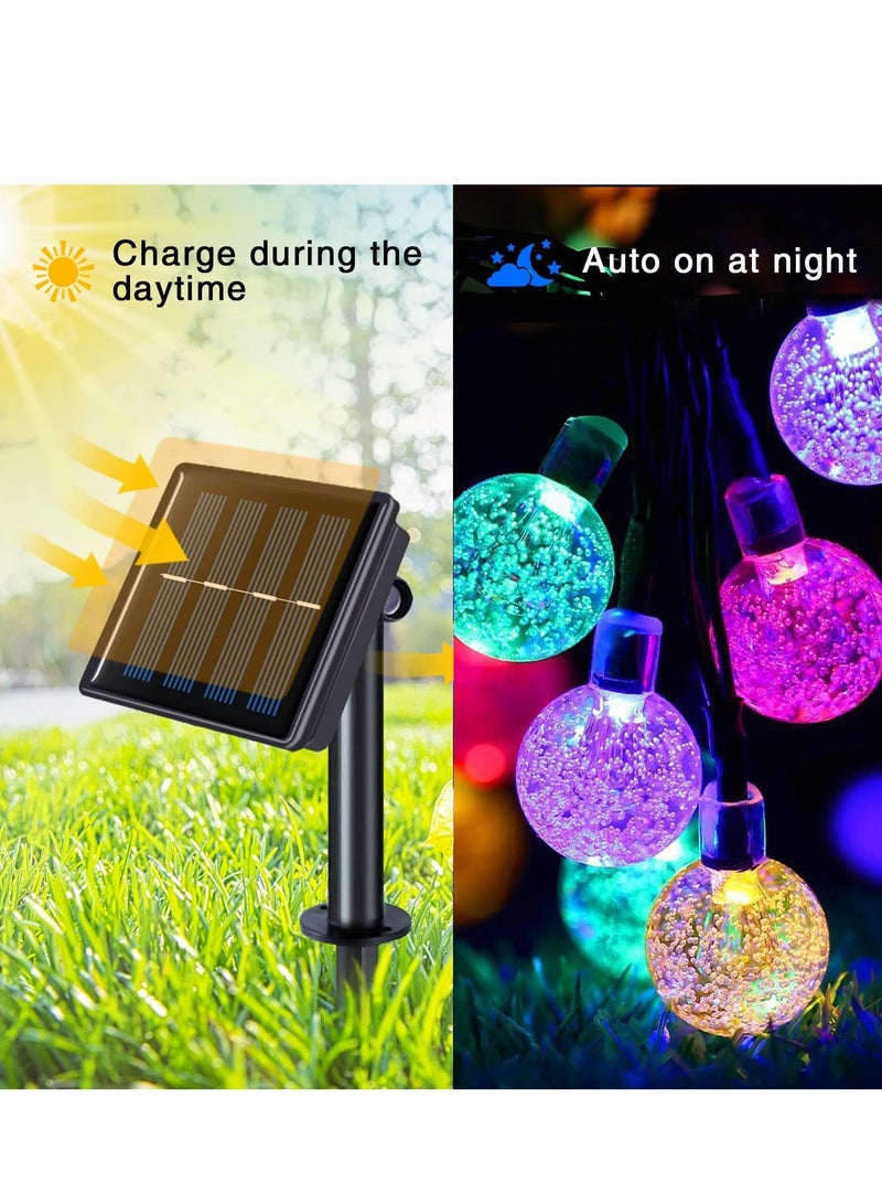 Cool Baby COOLBABY Outdoor Solar String Light Waterproof 200 LED Bulbs 8 Modes Crystal Ball Light 22M Solar Garden Light Suitable for Lawn Yard - Image 5
