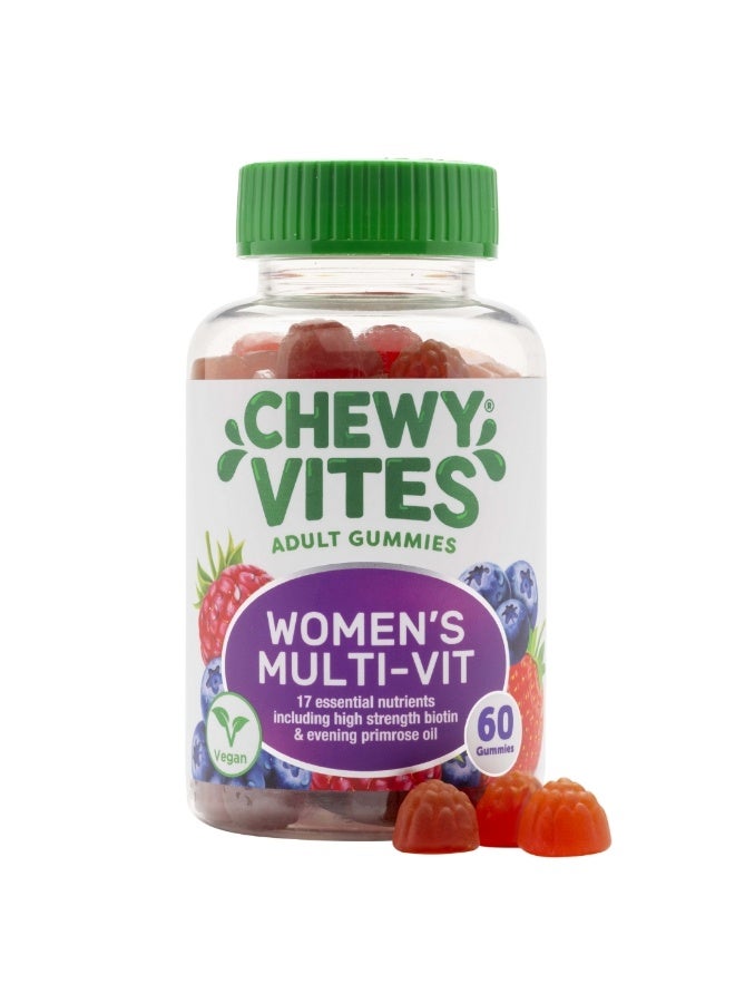 CHEWY VITES فيتامينات متعددة للنساء 60 حبة جيلاتينية 17 عنصر غذائي أساسي عصير فواكه حقيقي نباتي 2 في اليوم - Image 3