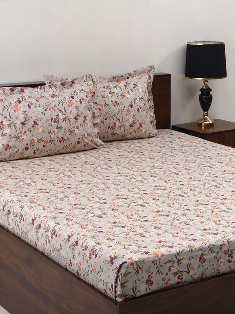 Bombay Dyeing Florentine Collection Double Bedsheet 144 TC, 100% Pure Cotton Premium Bedsheet with 2 Pillow Covers - Image 2