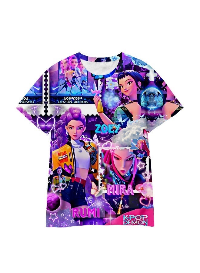 general KPop Demon Hunters casual loose T-shirt Gift for family and Friends - Image 1