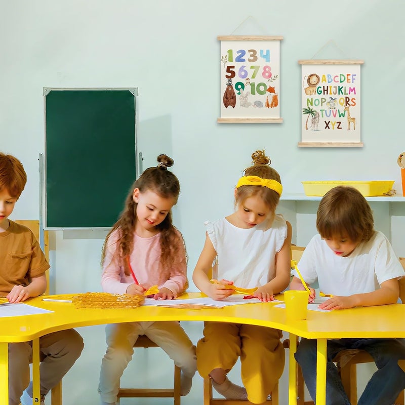 إطار تعليق ملصقات حروف وأرقام السفاري من ، لوحة الأرقام من 1 إلى 10 للأطفال، م��صقات تعليمية للأطفال الصغار، ديكور حضانة الغابة، ديكور غرفة اللعب والفصول الدراسية للأطفال، مجموعة من قطعتين - B03 - Image 4