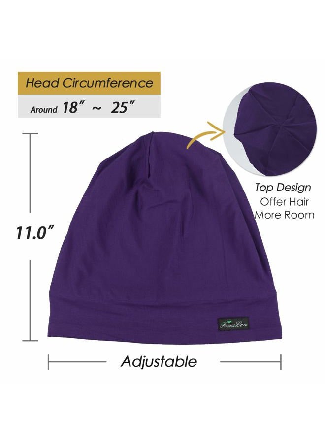 FocusCare Satin Beanie,Adjustable Satin Lined Night Sleeping Frizzy Hair - Image 4