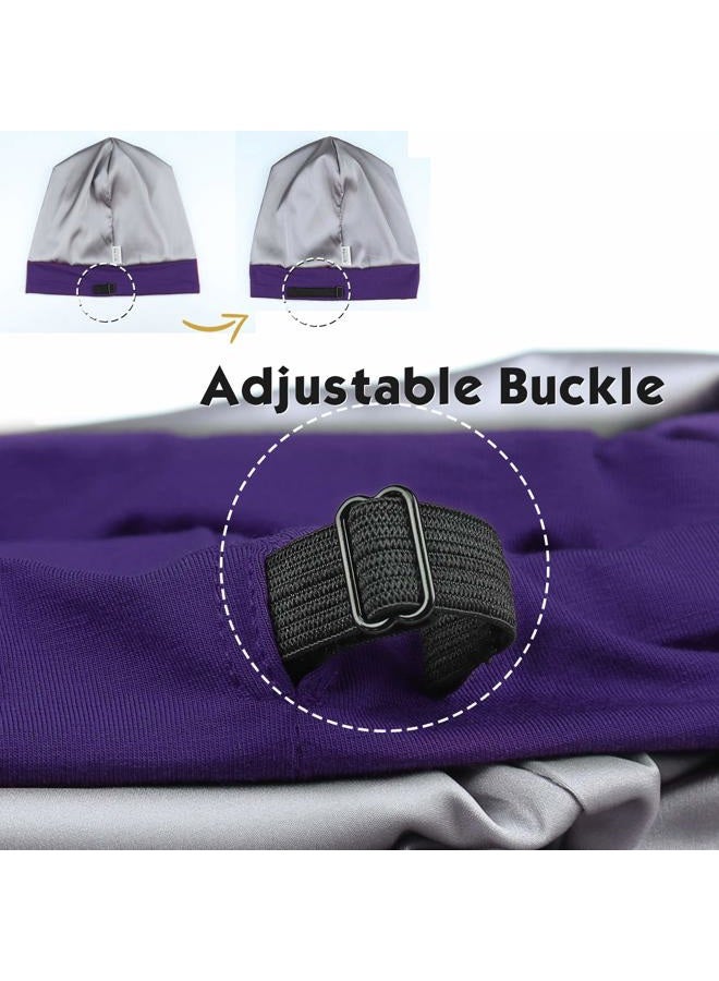 FocusCare Satin Beanie,Adjustable Satin Lined Night Sleeping Frizzy Hair - Image 2