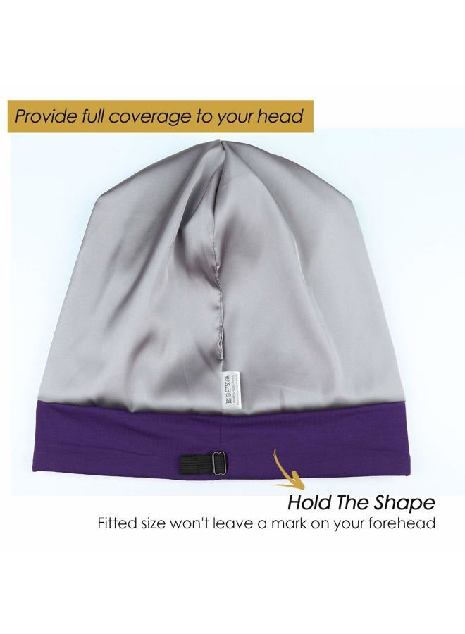 FocusCare Satin Beanie,Adjustable Satin Lined Night Sleeping Frizzy Hair - Image 3