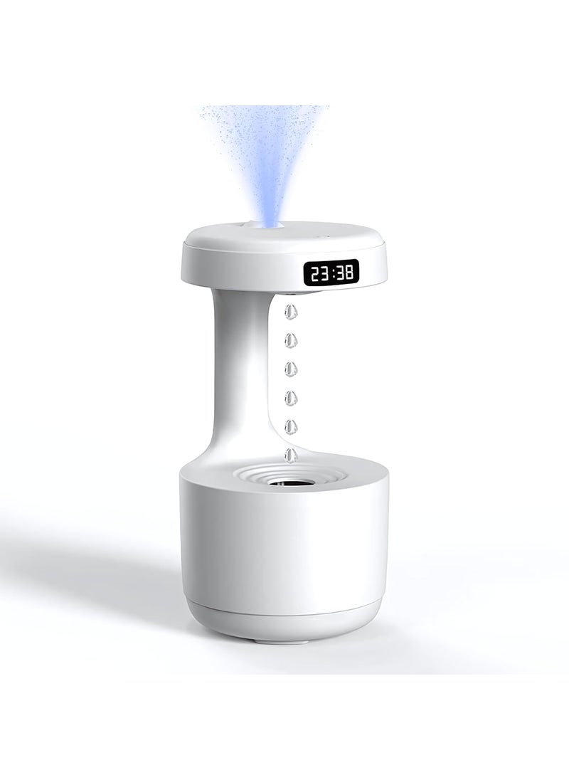 Elevea Elevea Only This Month with 15 YEARS WARRANTY AntiGravity Water Drop Humidifier LED Display 800ML Droplets Ultrasonic Quiet Cool Mist Maker Fogger Desktop Humidifiers for Office Bedroom  - Image 1