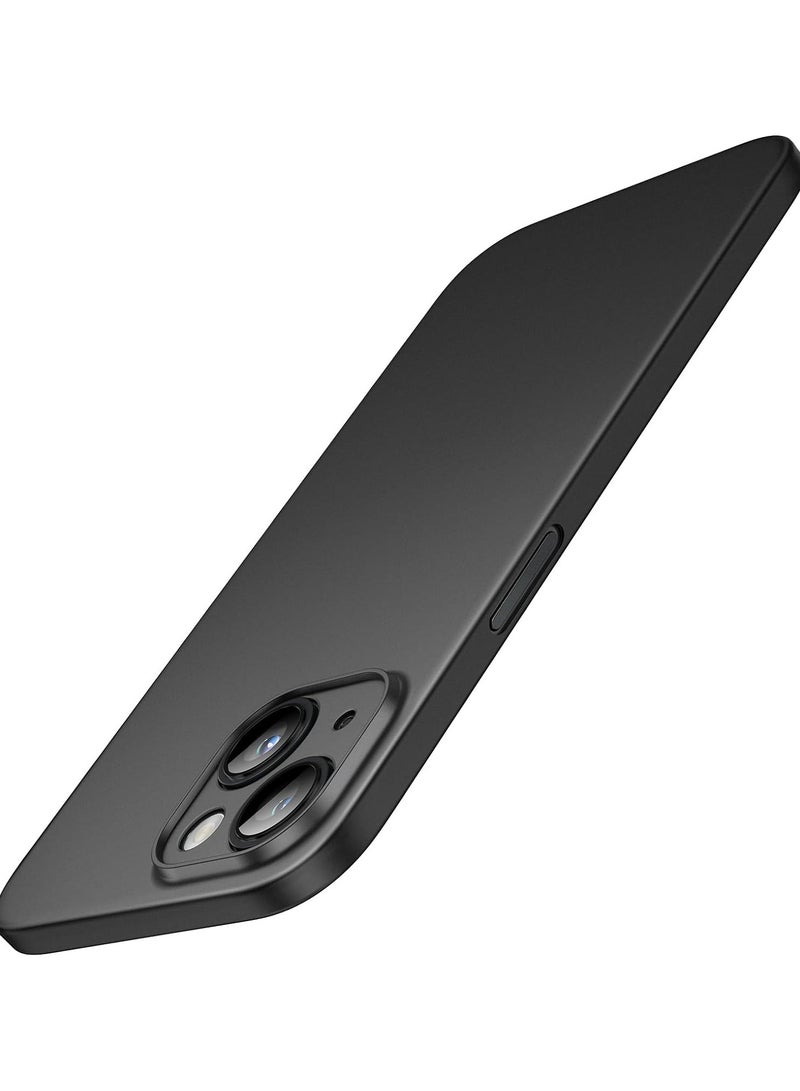 Ultra Slim (0.35mm Thin) Case for iPhone 15 6.1-Inch, Camera Lens Cover Full Protection, Lightweight Matte Finish PP Hard Minimalist Case, Support Wireless Charging (Black) - Image 1