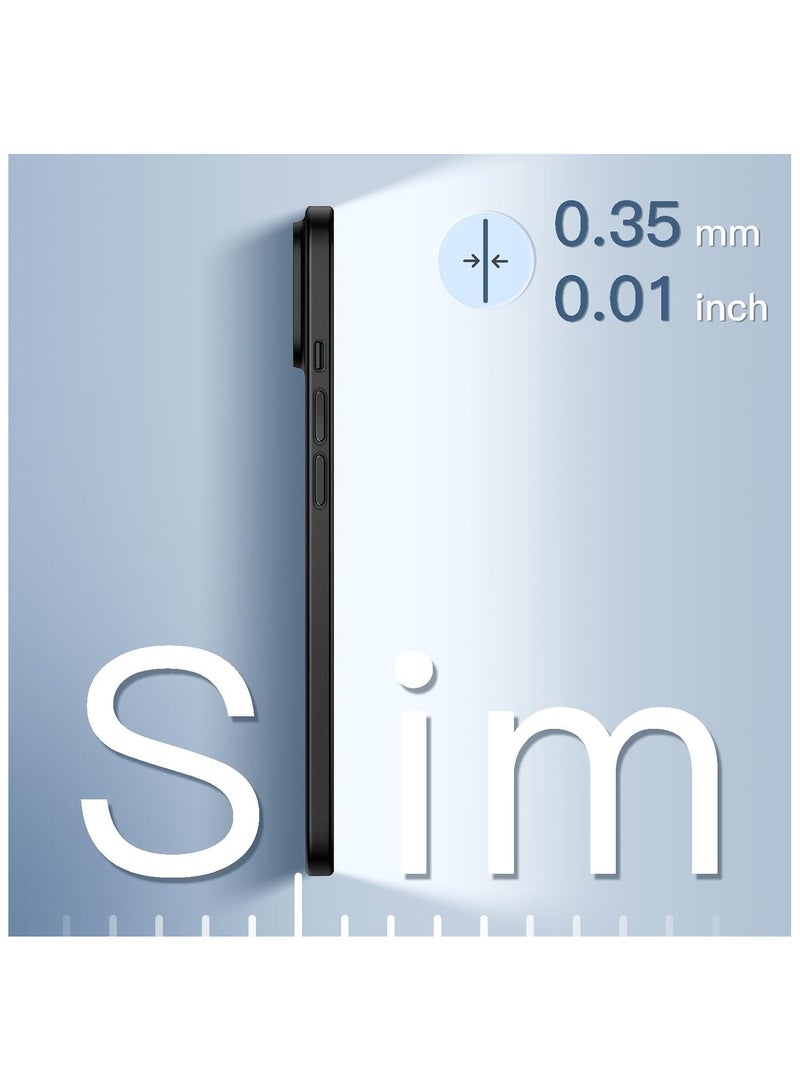 Ultra Slim (0.35mm Thin) Case for iPhone 15 6.1-Inch, Camera Lens Cover Full Protection, Lightweight Matte Finish PP Hard Minimalist Case, Support Wireless Charging (Black) - Image 4