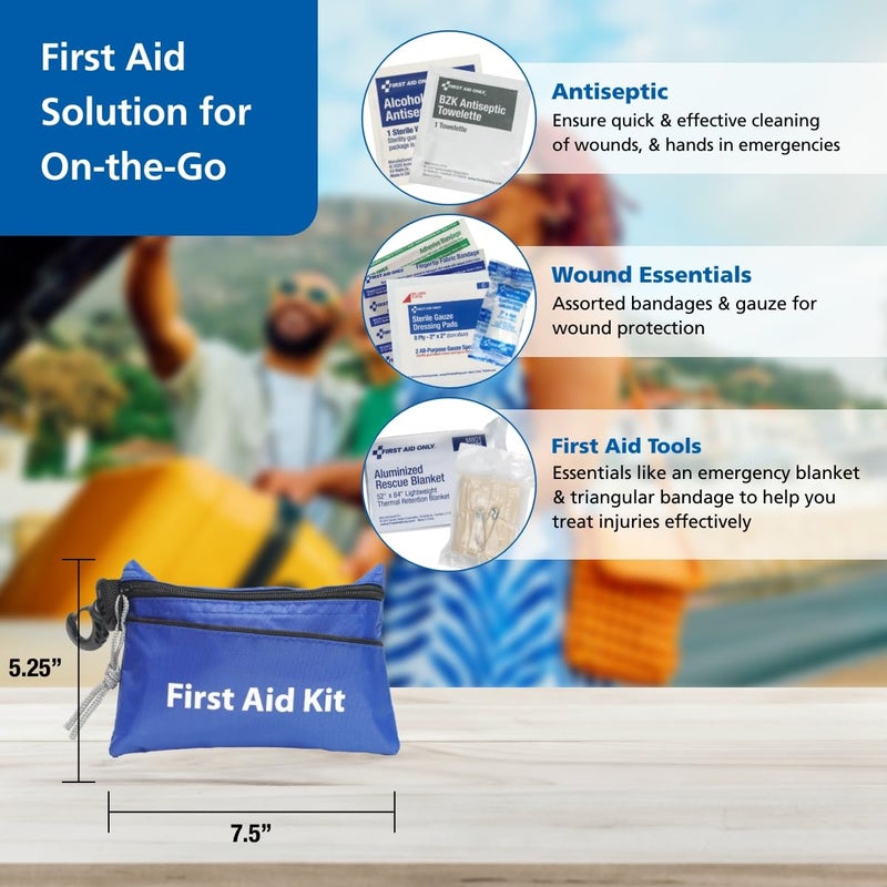 First Aid Only مجموعة الإسعافات الأولية المتعددة الاستخدامات 91701 من فيرست أيد أونلي لحالات الطوارئ المنزلية والسيارة والسفر والأعمال 107 قطعة - Image 4