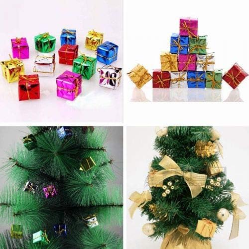 Evisha 3 Feet Long Artificial Christmas Tree Easy Assembly 2 Santa Caps and 6 Red Santa 12 Multi Balls 12 Drum 12 Candy 12 Gift 54 Pcs Hanging XMass Christmas Decoration - Image 4