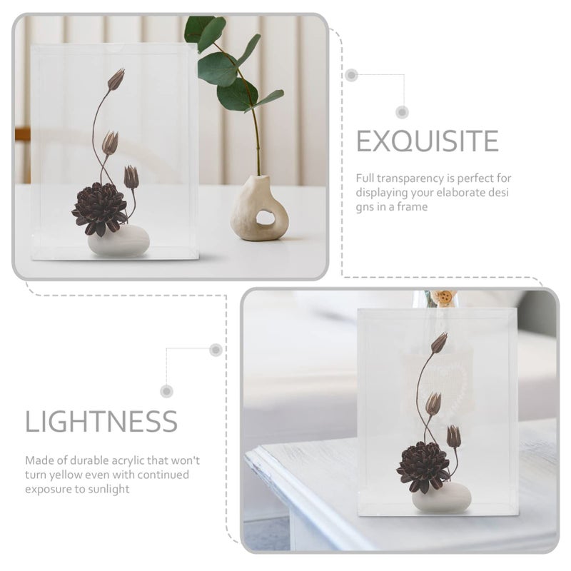 Acrylic Display Case With Front Opening For Collectibles Pictures And Flowers - Image 4