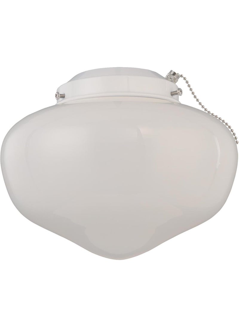 Westinghouse Westinghouse 7785300 LED Schoolhouse IndoorOutdoor Ceiling Fan Light Kit White Finish with White Opal Glass  - Image 1
