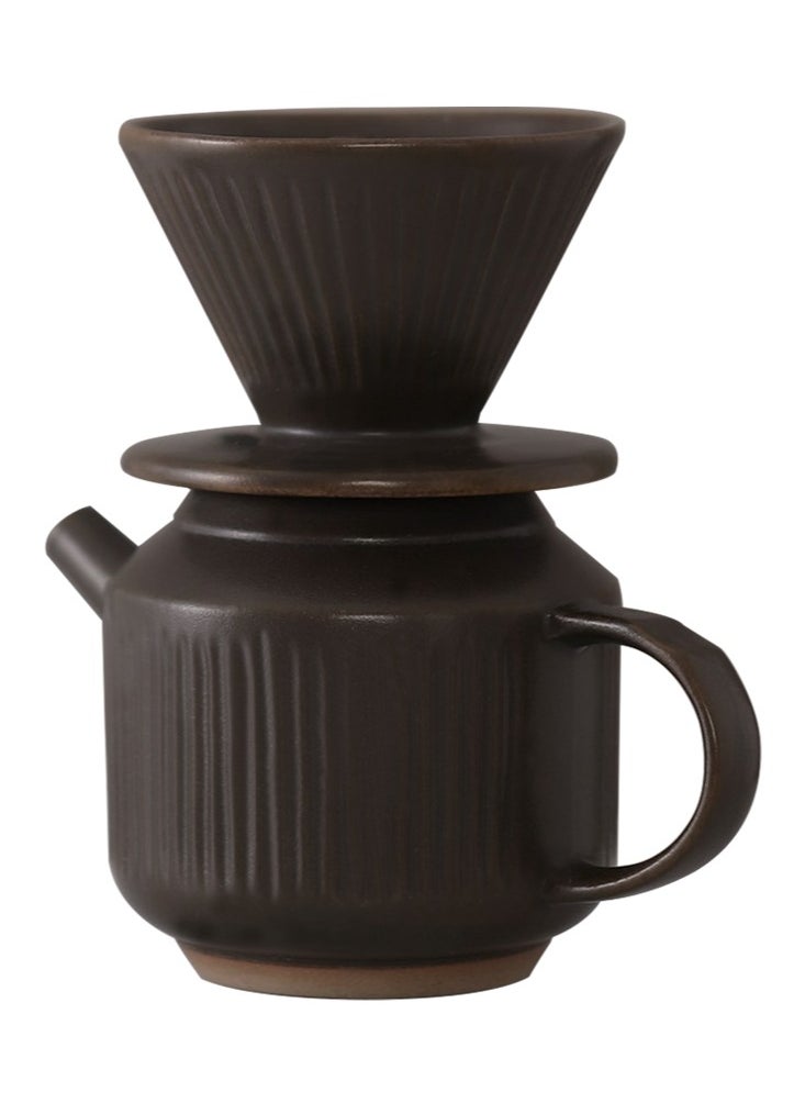 Perfii Premium Ceramic Pour-Over Coffee Set with Unique Design and Reusable Long Lasting Filters for Home Brewing and Quality Coffee Time  - Image 1