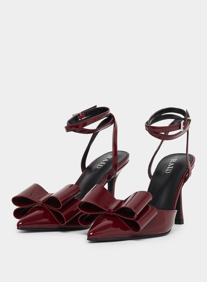 ريد حذاء بمقدمة مدببة مع ربطة فيونكة - Image 2