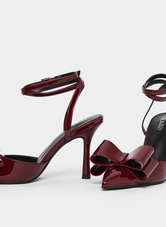 ريد حذاء بمقدمة مدببة مع ربطة فيونكة - Image 3