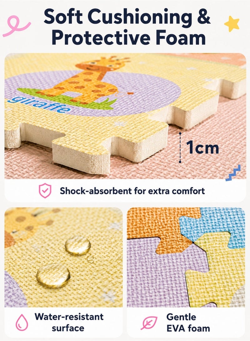 GOOGO Baby Play Mat, Soft Foam Floor Tiles for Kids. Adjustable Interlocking Foam Tiles, Compatible with a 30x30 Playpen Baby Mat for Crawling & Development, Safe & Non-Toxic Playmat for Babies 6–12 Months - Image 5
