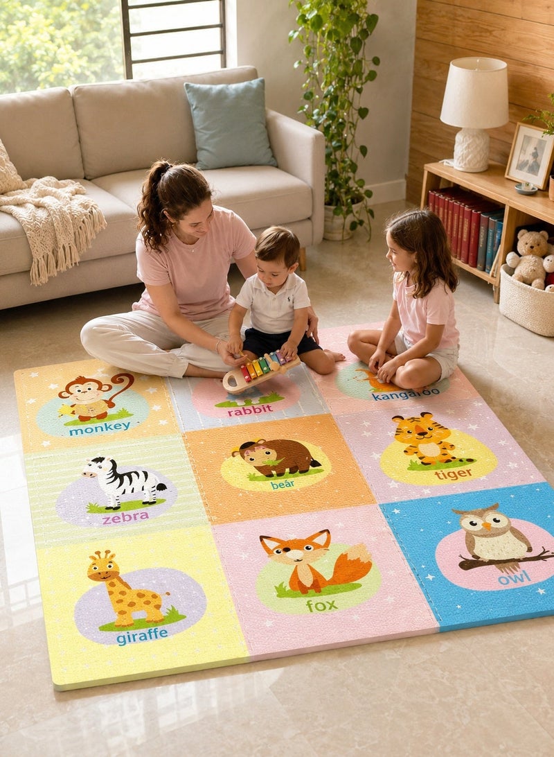 GOOGO Baby Play Mat, Soft Foam Floor Tiles for Kids. Adjustable Interlocking Foam Tiles, Compatible with a 30x30 Playpen Baby Mat for Crawling & Development, Safe & Non-Toxic Playmat for Babies 6–12 Months - Image 1