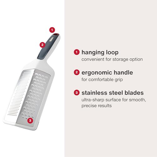 Zyliss SmoothGlide Dual Grater – Handheld with Stainless Steel Blades & Ergonomic Handle – Dual-Sided Medium & Coarse Grater for Cheese, Vegetables, Chocolate & More with Protective Cover - Image 4