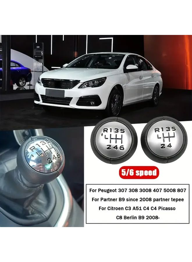 Adapter for 6 Speed Gear Shift Knob Compatible with Peugeot and Citroen Models - Image 1