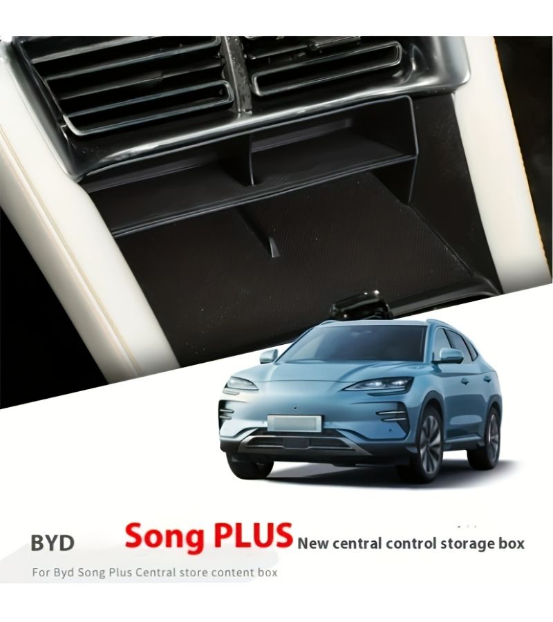 منظم السيارة الأسود مع حامل أكواب لسيارة BYD Seal U Sealion من 2023 إلى 2025 - Image 4