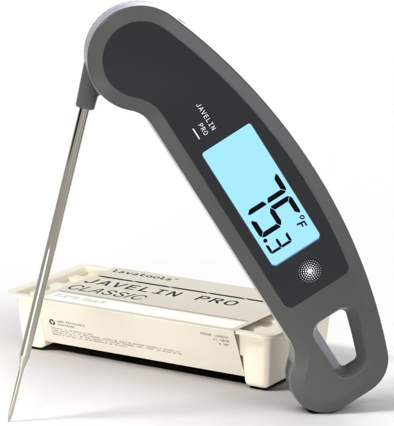 Lavatools Javelin® PRO Duo Ultra-Fast 2-Second Professional Digital Instant Read Meat Thermometer for Grill and Cooking, Auto-Rotating Backlit Display, IP65 Water Resistant, NSF Certified – Sesame - Image 1
