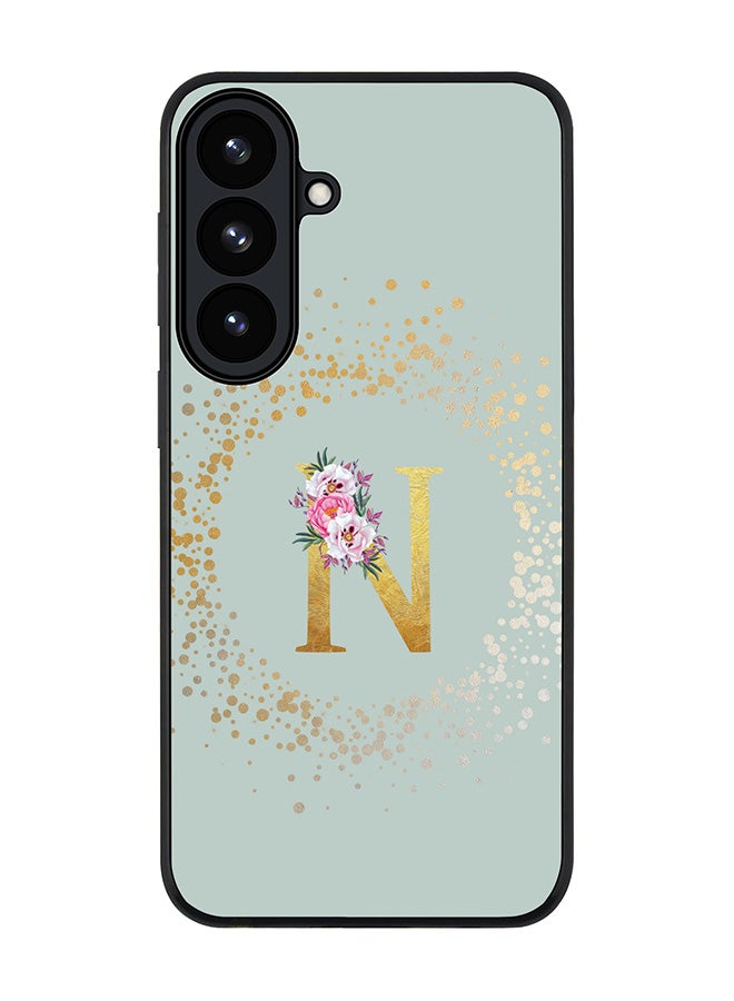 Stylizedd For Samsung Galaxy S26 Case,Slim fit Camera Protection, Shockproof Thin Phone cover  - Custom Monogram Floral - N  (Light Grey ) - Image 1