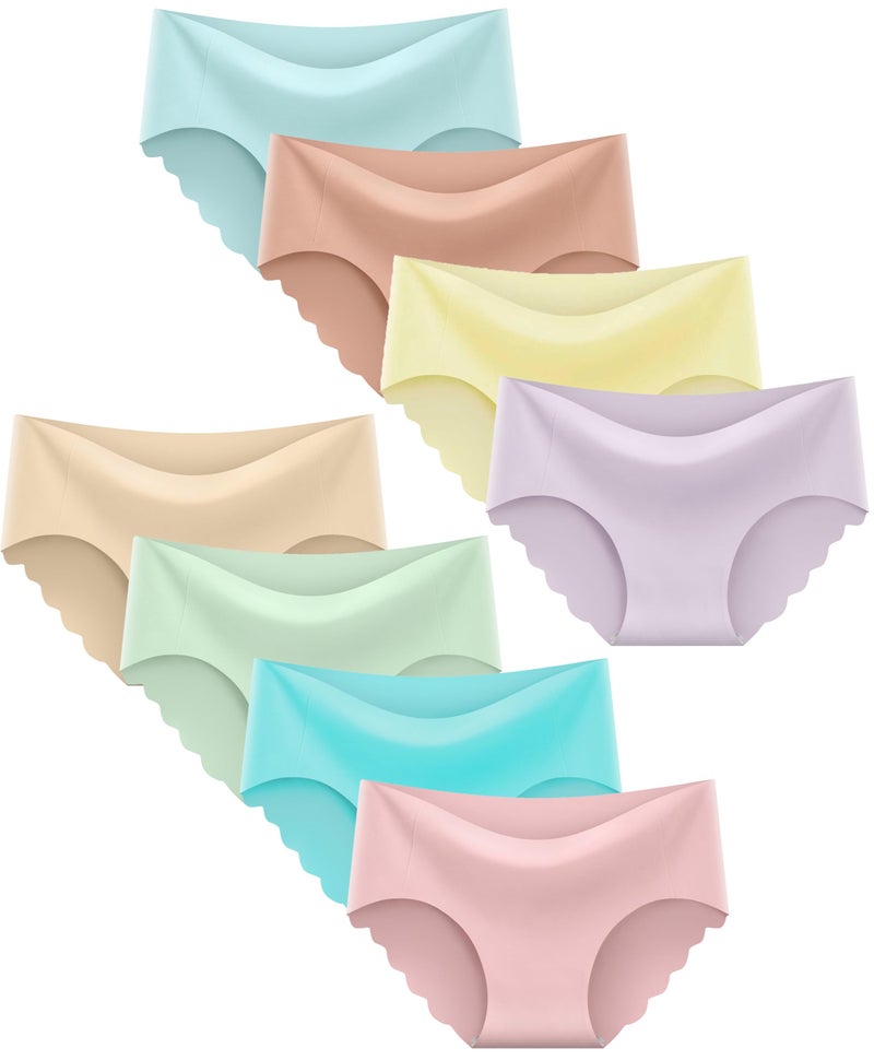 Boboking Teen Girls Seamless Underwear No Show Tagless Briefs Mixed Color13-14Years - Image 1