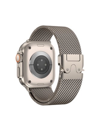 Milanese Mesh Loop Band For Apple Watch 49/46/45/44/42mm ,Designer Parachute-Style Metal Buckle Adjustable Strap for Men Women -Starlight - pzsku/Z8077EB0951D0297F7A5EZ/45/_/1732175978/79d41807-6208-4c9c-aa3c-e9f4ecfd33b3