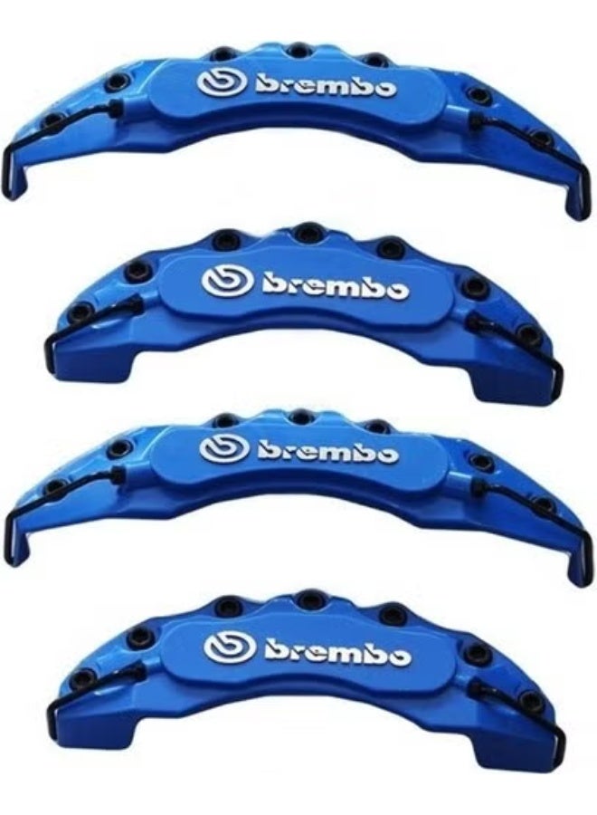 غطاء مكبح ديسك باهتمام Brembo بلون أزرق متوافق مع Land Rover Range Rover Evoque مع 4 خراطيم زيت