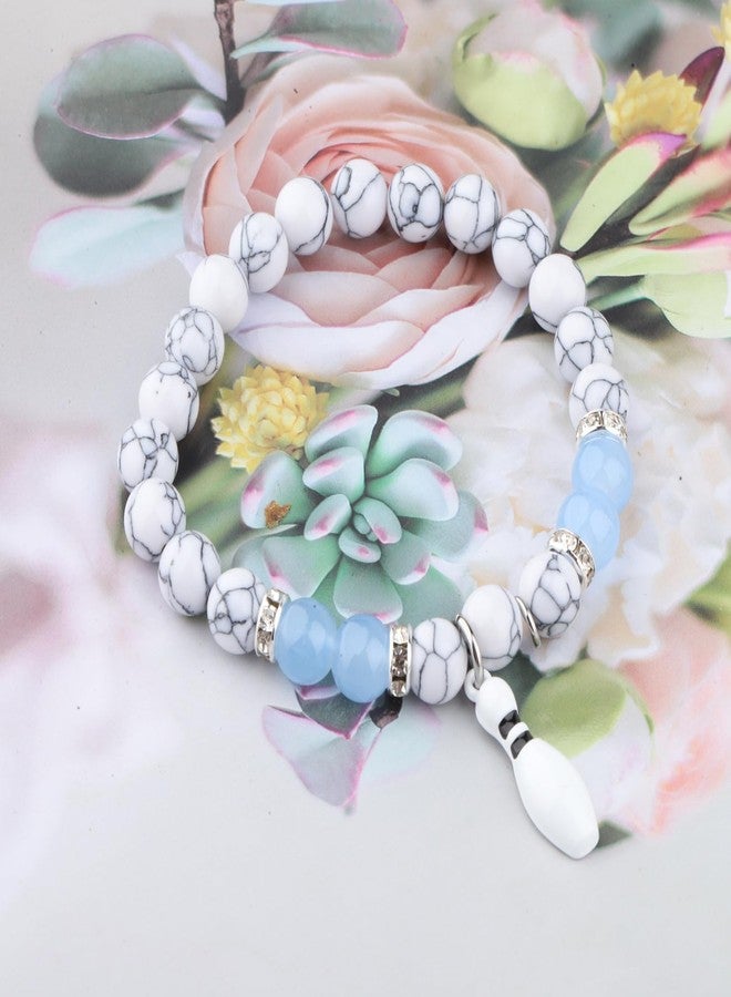 MYOSPARK Bowler Gift Bowling Charm Bracelet Bowling Jewelry Bowling Team Gift Bowler Jewelry for Bowling Lovers Bowling Player (Bowling Silver BR) - Image 3