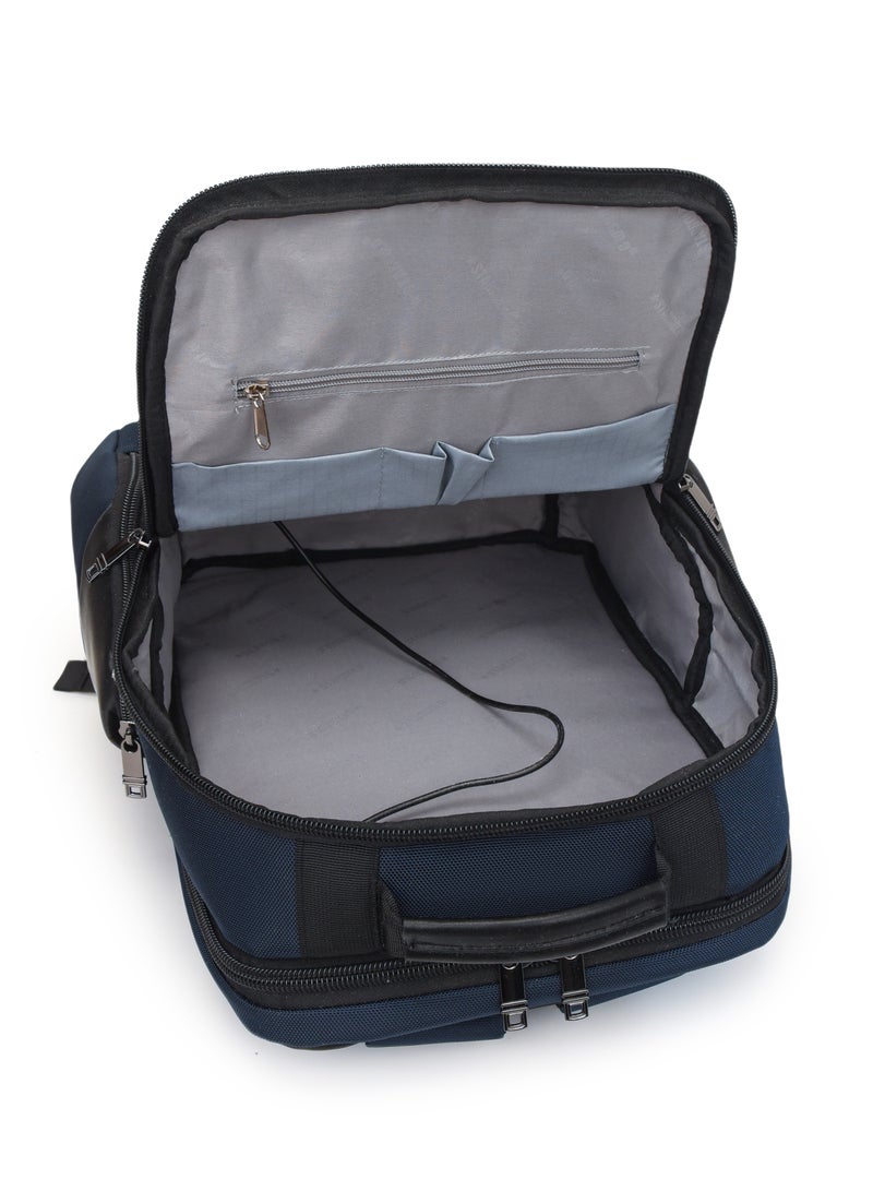 ستارجولد حقيبة ظهر مقاس 17 بوصة مع جيب أمامي، وحزام عربة بمنفذ USB، وجيبين جانبيين، وحجرة للكمبيوتر المحمول - Image 5