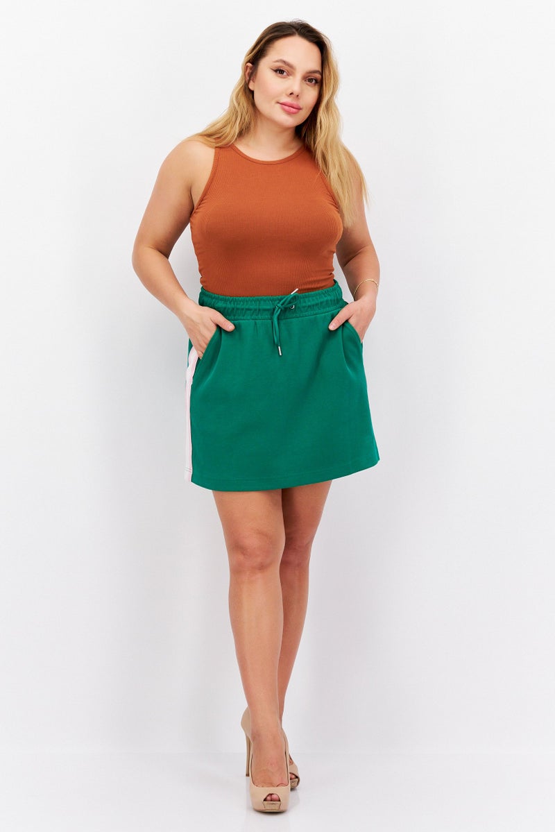 ESPRIT Women Side Stripe Mini Skirt, Green - Image 2