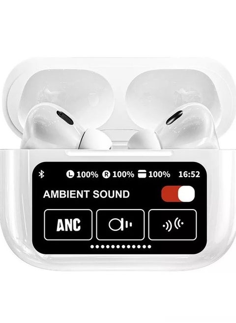 Touch screen control Wireless Earbuds Bluetooth 5.4 ANC/ ENC Noise Cancelling in-Ear Earbuds with Wireless Charging Case LED Display Deep Bass Earphones Headset with Built-in Mic Fifth Generation