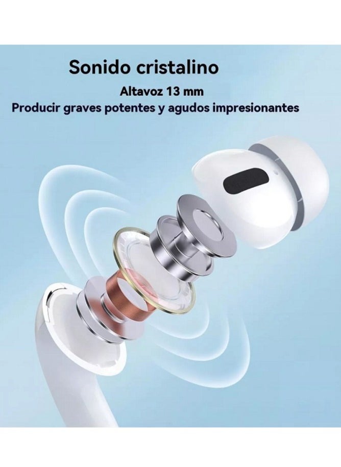 Music Pioneer - Touch screen control Wireless Earbuds Bluetooth 5.4 ANC/ ENC Noise Cancelling in-Ear Earbuds with Wireless Charging Case LED Display Deep Bass Earphones Headset with Built-in Mic Fifth Generation - Image 1