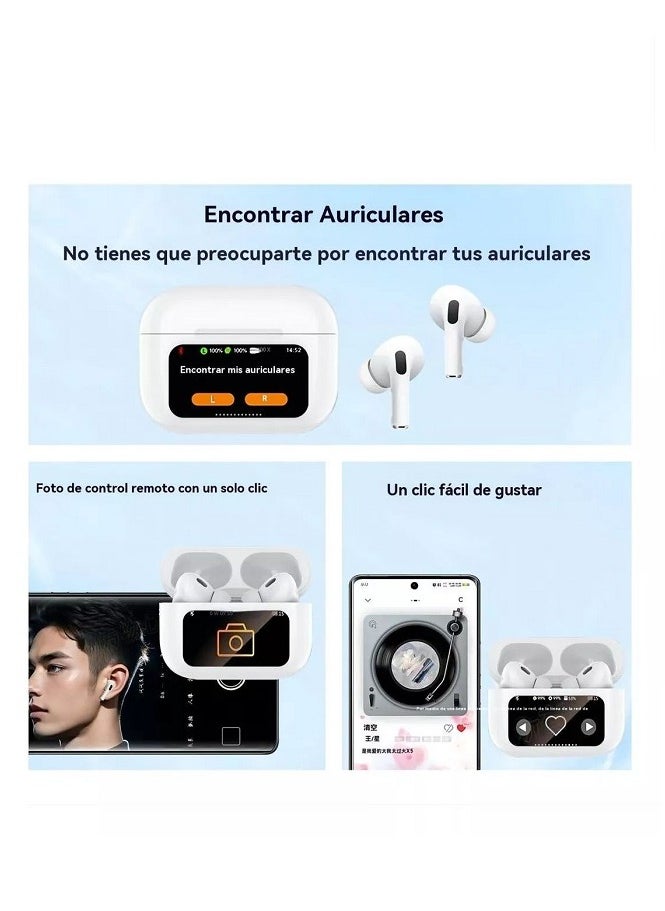 Music Pioneer - Touch screen control Wireless Earbuds Bluetooth 5.4 ANC/ ENC Noise Cancelling in-Ear Earbuds with Wireless Charging Case LED Display Deep Bass Earphones Headset with Built-in Mic Fifth Generation - Image 1