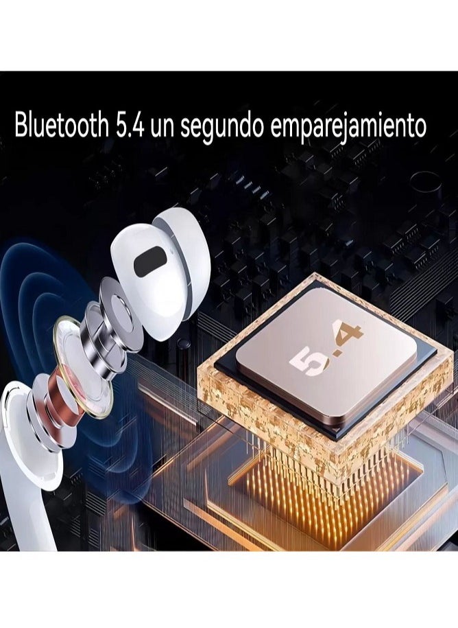 Music Pioneer - Touch screen control Wireless Earbuds Bluetooth 5.4 ANC/ ENC Noise Cancelling in-Ear Earbuds with Wireless Charging Case LED Display Deep Bass Earphones Headset with Built-in Mic Fifth Generation - Image 1