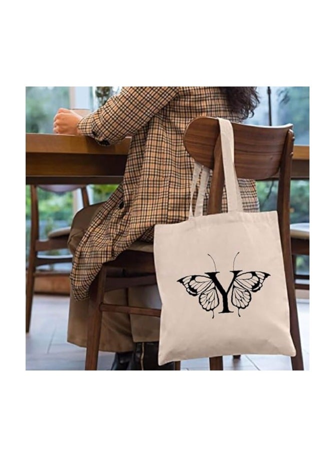PRINTSHOP4ME Monogrammed Cotton Tote-Ideal For Sustainable Travel-Perfect For Reusable Grocery And Travel Bag-Tote Bags For Women - Image 3