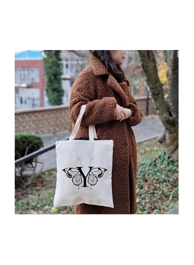 PRINTSHOP4ME Monogrammed Cotton Tote-Ideal For Sustainable Travel-Perfect For Reusable Grocery And Travel Bag-Tote Bags For Women - Image 5