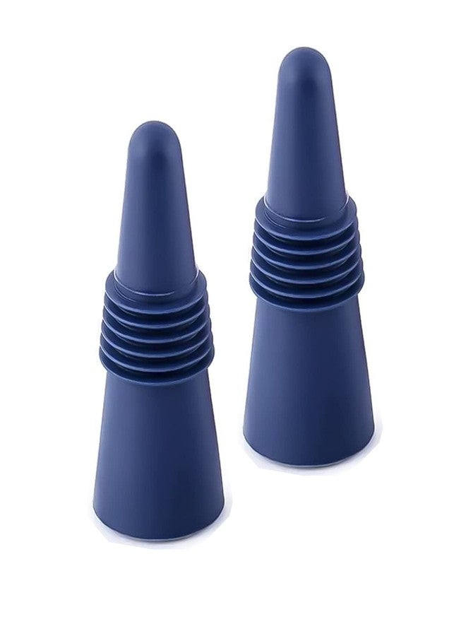 vigor path Wine Stoppers for Bottles, Silicone Reusable Champagne & Beverage Bottle Stopper With Grip Top. Keeps Wine Fresh, Cork - Great for Weddings & Events. (Blue) - Image 2