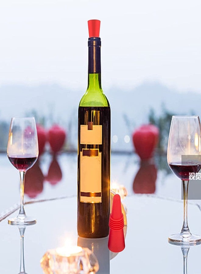 vigor path Wine Stoppers for Bottles, Silicone Reusable Champagne & Beverage Bottle Stopper With Grip Top. Keeps Wine Fresh, Cork - Great for Weddings & Events. (Blue) - Image 3