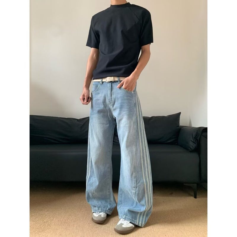 Unisex Classic Denim Jeans Loose Fit Daily Outdoor Wear - Image 5