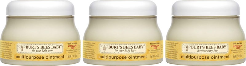 Burt's Bees Baby 100% Natural Origin Multipurpose Healing Ointment, Face & Body Baby Ointment, 7.05 Ounce (Pack of 3) - Image 1