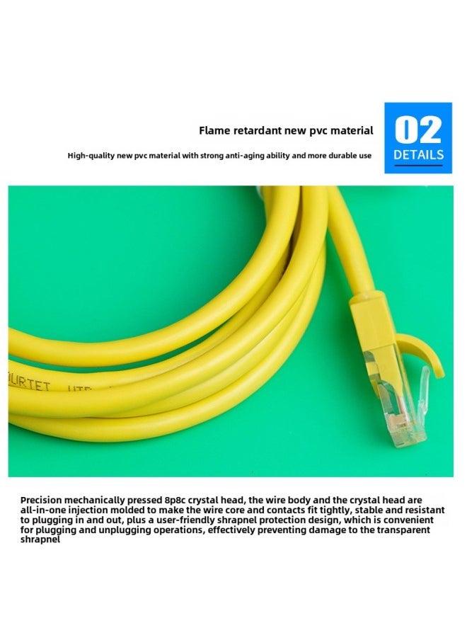 Generic Category 6 Cat6 Network Cable Gigabit Network Jumper 1 2 3 5 10 20 30m Data Center Jumper-Color:Six Types Of Copper Clad Aluminum White-Line Length:1 M  - Image 4