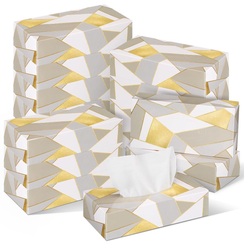 Yinder 12 Packs Facial Tissue Boxes 1560 Sheets Soft Facial Tissue Bulk for Teacher Classroom Spring 2 Ply 130 Sheets Disposable Travel Tissues Bulk for Weeding Car Household KitchenModern - Image 3