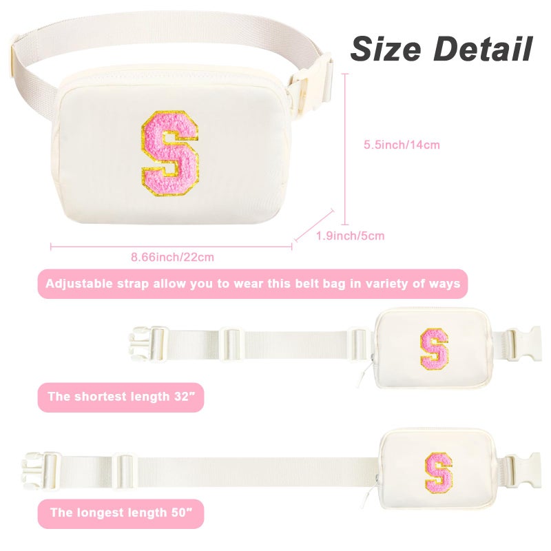 Awfrky Personalized Fanny Pack for Girls, Gift Sets for Teen Girls, Birthday Gifts for 4 5 6 7 8 9 10 11 12 13 Year Old Girl, Initial Crossbody Bag Belt Bag for Girl Kids (S) - Image 3