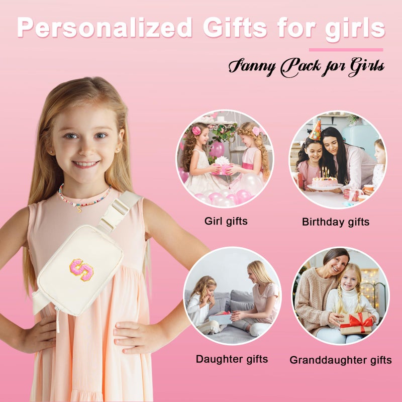 Awfrky Personalized Fanny Pack for Girls, Gift Sets for Teen Girls, Birthday Gifts for 4 5 6 7 8 9 10 11 12 13 Year Old Girl, Initial Crossbody Bag Belt Bag for Girl Kids (S) - Image 4