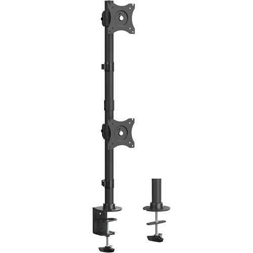 VIVO Dual Monitor Desk Mount Stand with Height Adjustment and VESA Plates for 2 LCD Ultrawide Screens up to 34 inches, Stacked Array, STAND-V002R - Image 1