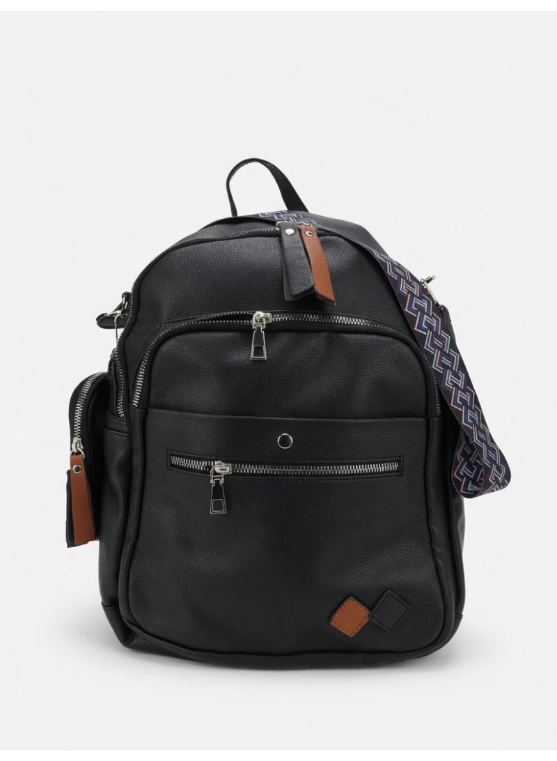 Stylish Multi-Pocket Backpack for Women-Black - Image 1