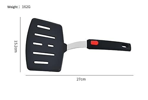 we3 Silicone Spatulas for Nonstick Cookware, 480F Heat Resistant Extra Large and Wide Flexible Spatulas Rubber Turners, Kitchen Cooking Utensils Set for Pancake ((Q) Pack of 1) - Image 3